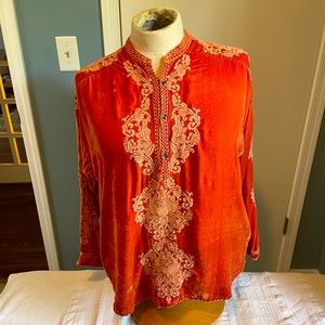 Pete & Greta by Johnny Was Velvet Tunic, Medium